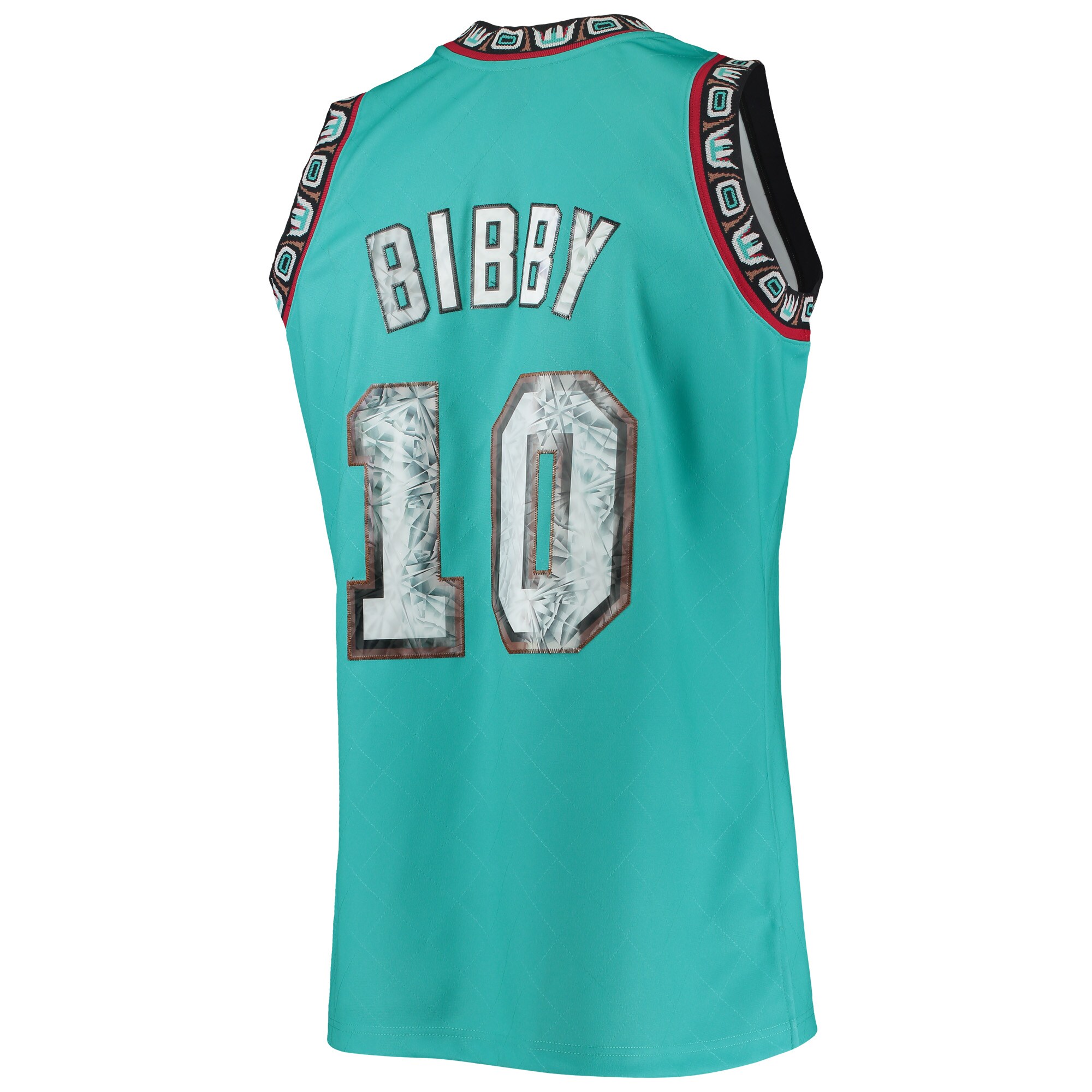 Men's Vancouver Grizzlies Mike Bibby Turquoise 1996/97 Hardwood Classics NBA 75th Anniversary Diamond Swingman Jersey