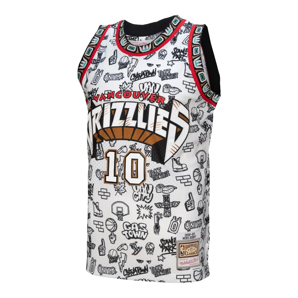 Men's Vancouver Grizzlies Mike Bibby White 1998/99 Swingman Jersey