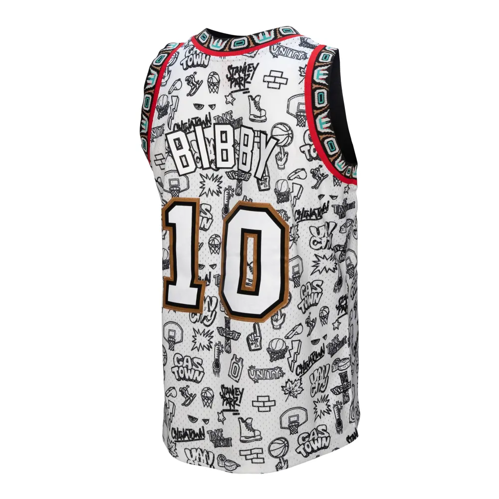 Men's Vancouver Grizzlies Mike Bibby White 1998/99 Swingman Jersey