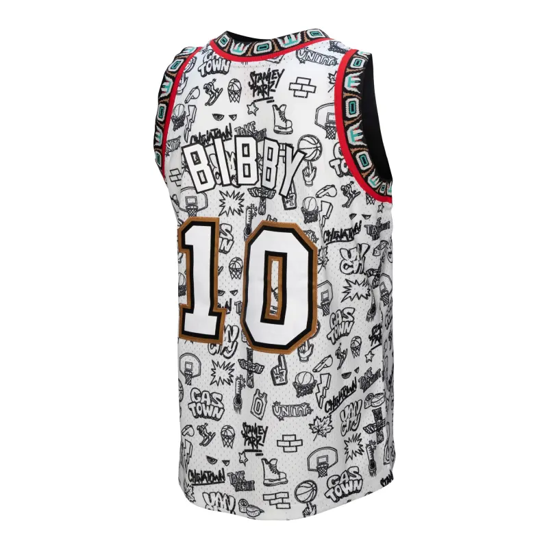 Men's Vancouver Grizzlies Mike Bibby White 1998/99 Swingman Jersey