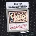 Men's Vancouver Grizzlies Shareef Abdur-Rahim Turquoise/Black Hardwood Classics 1996/97 Split Swingman Jersey
