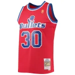 Men's Washington Bullets Ben Wallace Red 1996/97 Hardwood Classics Swingman Jersey