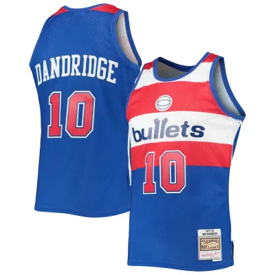 Men's Washington Bullets Bob Dandridge Blue 1977/78 Hardwood Classics Swingman Jersey 01