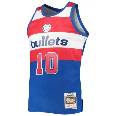 Men's Washington Bullets Bob Dandridge Blue 1977/78 Hardwood Classics Swingman Jersey 02