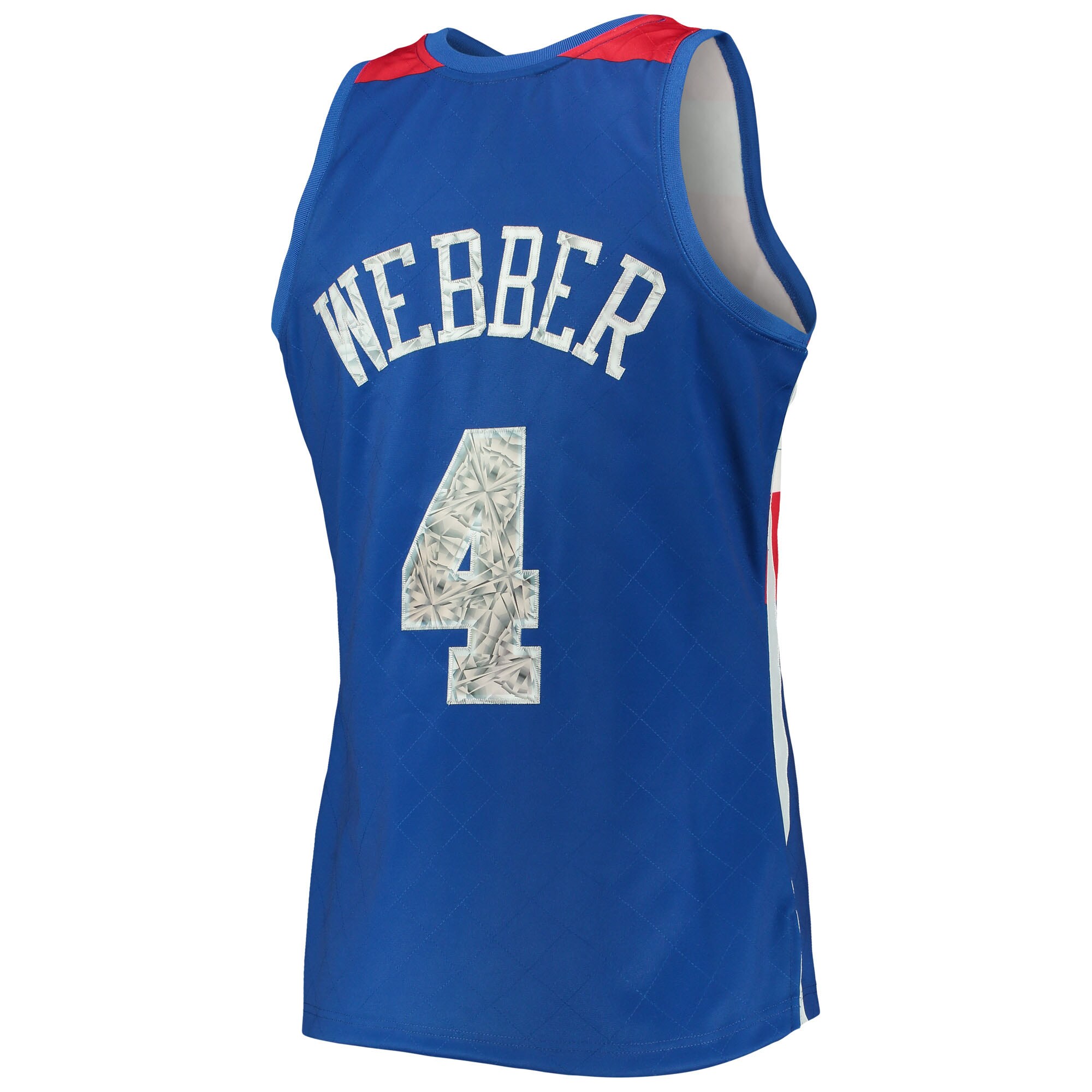 Men's Washington Bullets Chris Webber Blue 1996/97 Hardwood Classics NBA 75th Anniversary Diamond Swingman Jersey
