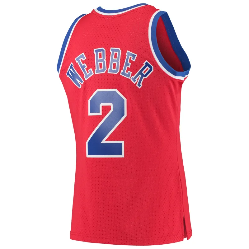 Men's Washington Bullets Chris Webber Red 1994/95 Hardwood Classics Swingman Jersey