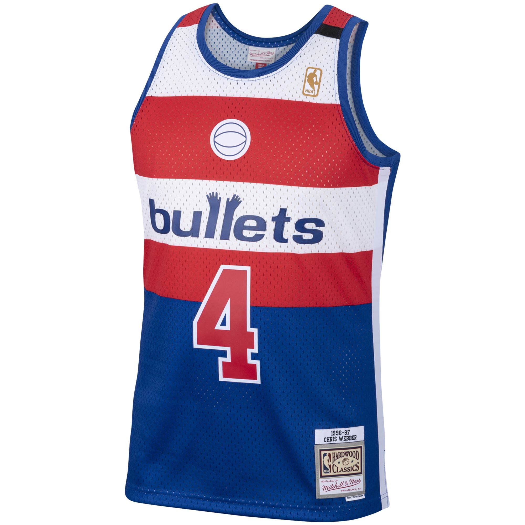 Men's Washington Bullets Chris Webber Royal 2001/02 Hardwood Classics Swingman Jersey