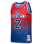 Men's Washington Bullets Chris Webber Royal/Red 1994/95 Hardwood Classics Fadeaway Swingman Player Jersey