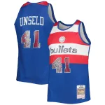 Men's Washington Bullets Wes Unseld Blue 1977/78 Hardwood Classics NBA 75th Anniversary Diamond Swingman Jersey
