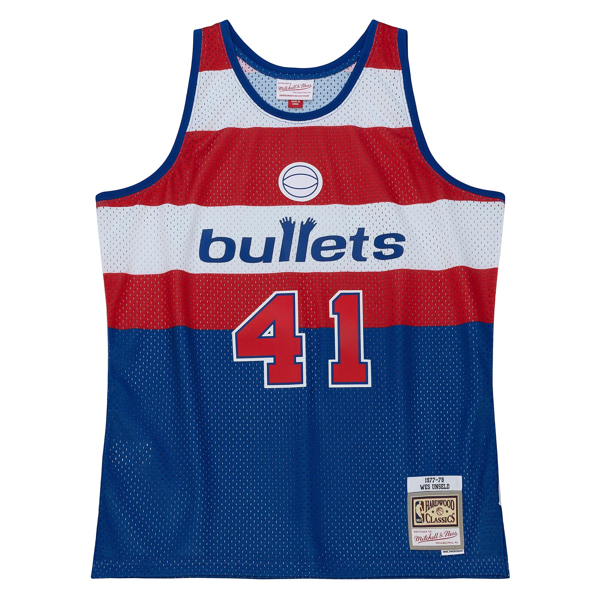 Men's Washington Bullets Wes Unseld Blue 1977/78 Hardwood Classics Swingman Jersey