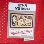 Men's Washington Bullets Wes Unseld Blue/Red Hardwood Classics 1977/78 Split Swingman Jersey