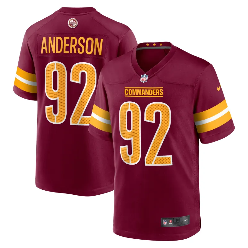 Men's Washington Commanders Abdullah Anderson Burgundy Game Player Jersey