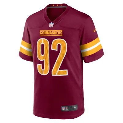 Men's Washington Commanders Abdullah Anderson Burgundy Game Player Jersey 02