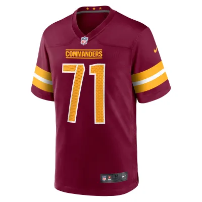 Men's Washington Commanders Andrew Wylie Burgundy Game Player Jersey 02