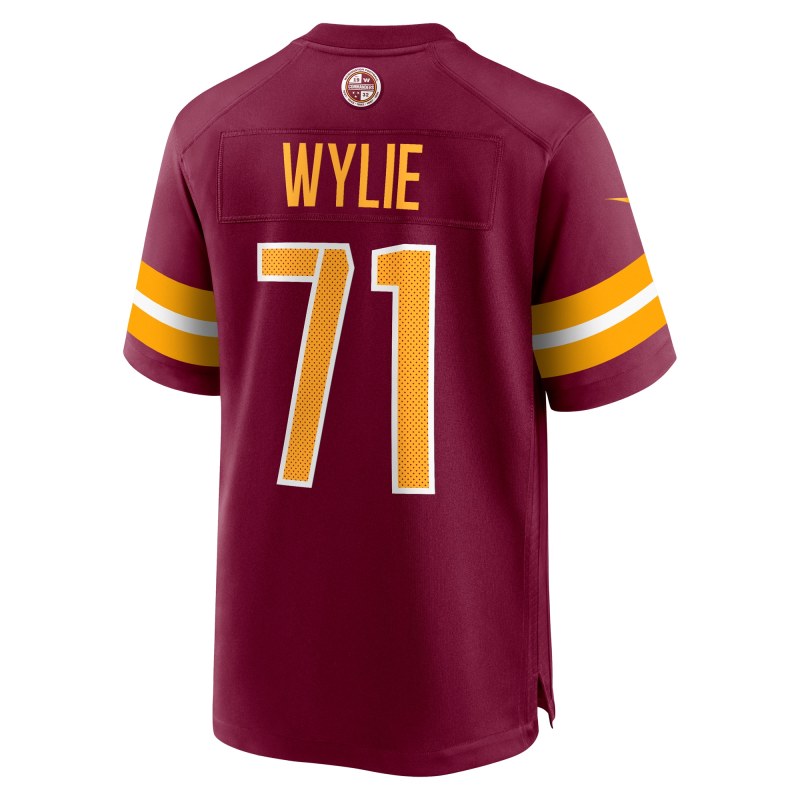 Men's Washington Commanders Andrew Wylie Burgundy Game Player Jersey