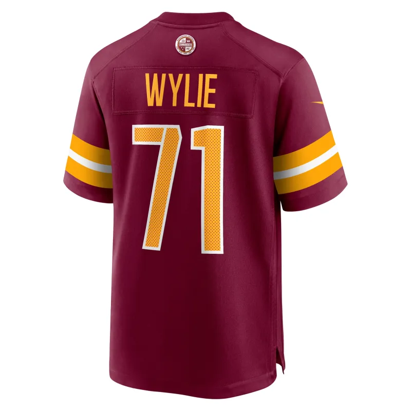 Men's Washington Commanders Andrew Wylie Burgundy Game Player Jersey