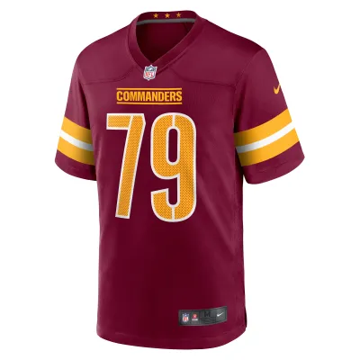 Men's Washington Commanders Braeden Daniels Burgundy Team Game Jersey 02