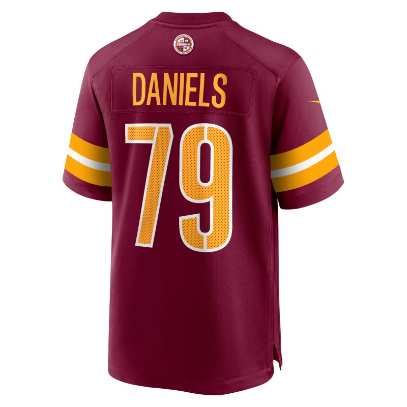Men's Washington Commanders Braeden Daniels Burgundy Team Game Jersey