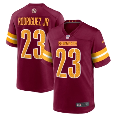 Men's Washington Commanders Chris Rodriguez Jr. Burgundy Team Game Jersey 01
