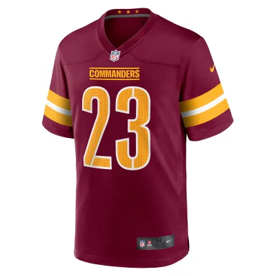 Men's Washington Commanders Chris Rodriguez Jr. Burgundy Team Game Jersey 02