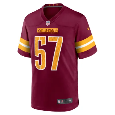Men's Washington Commanders Cody Barton Burgundy Game Player Jersey 02