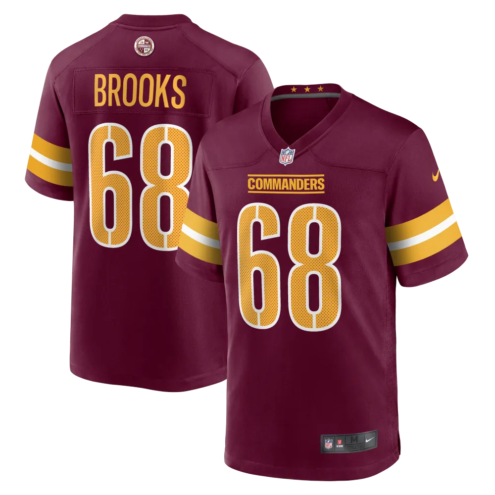 Men's Washington Commanders Curtis Brooks Burgundy Game Jersey