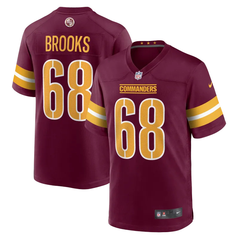 Men's Washington Commanders Curtis Brooks Burgundy Game Jersey