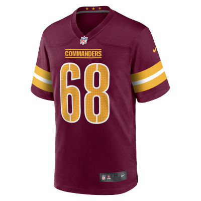Men's Washington Commanders Curtis Brooks Burgundy Game Jersey 02