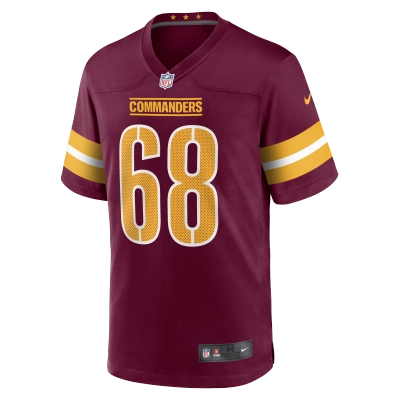 Men's Washington Commanders Curtis Brooks Burgundy Game Jersey 02