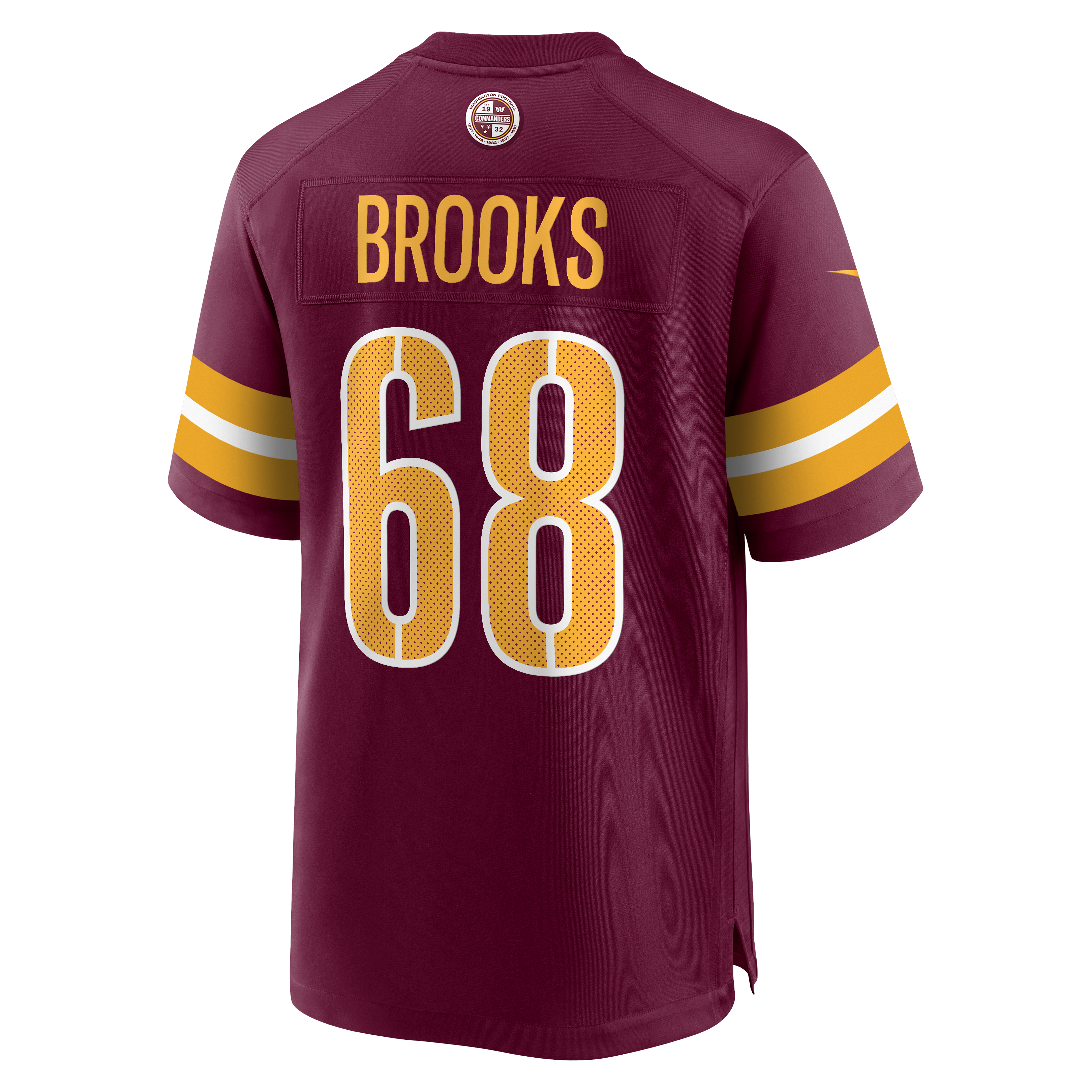 Men's Washington Commanders Curtis Brooks Burgundy Game Jersey