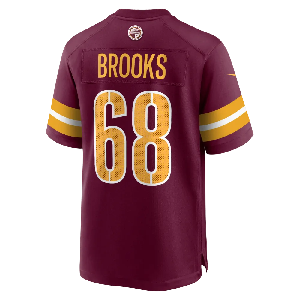 Men's Washington Commanders Curtis Brooks Burgundy Game Jersey