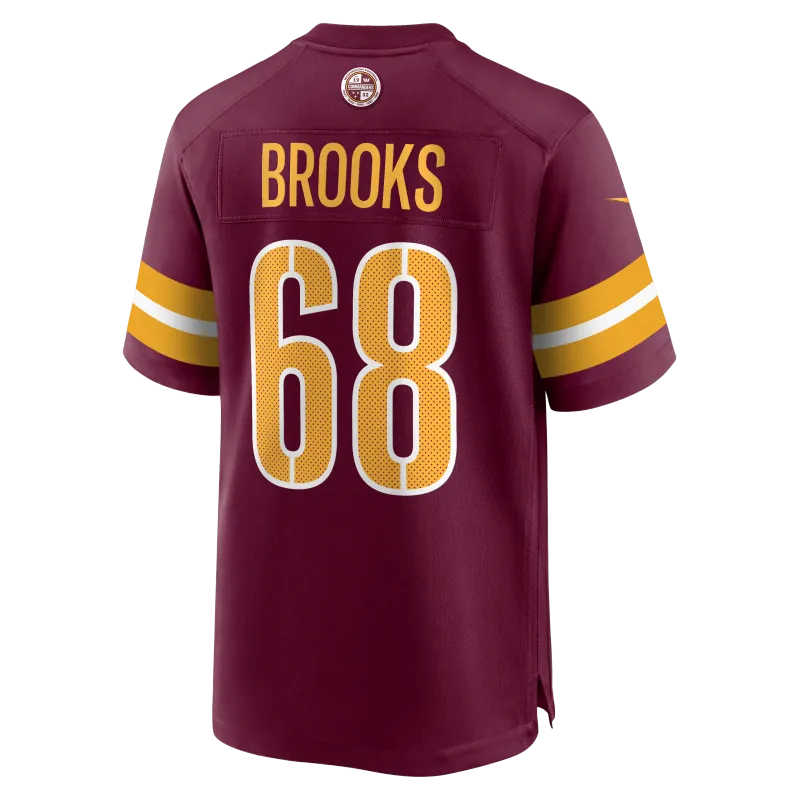 Men's Washington Commanders Curtis Brooks Burgundy Game Jersey