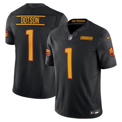 Men's Washington Commanders Jahan Dotson Black Alternate Vapor F.U.S.E. Limited Jersey 01