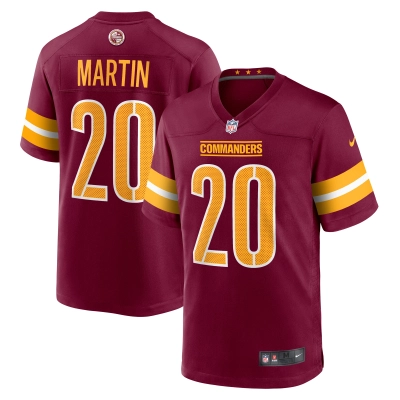 Men's Washington Commanders Jartavius Martin Burgundy Team Game Jersey 01