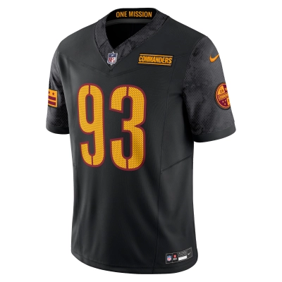 Men's Washington Commanders Jonathan Allen Black Alternate Vapor F.U.S.E. Limited Jersey 02