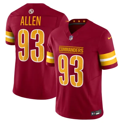 Men's Washington Commanders Jonathan Allen Burgundy Vapor F.U.S.E. Limited Jersey 01