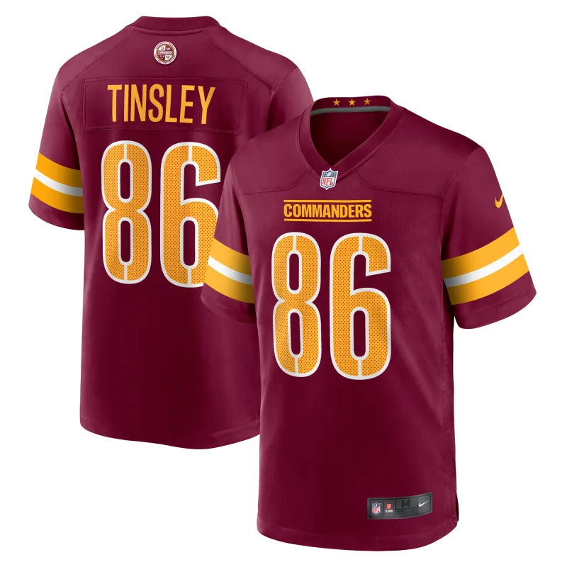 Men's Washington Commanders Mitchell Tinsley Burgundy Team Game Jersey