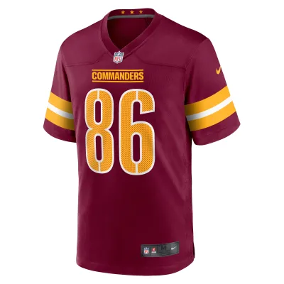 Men's Washington Commanders Mitchell Tinsley Burgundy Team Game Jersey 02