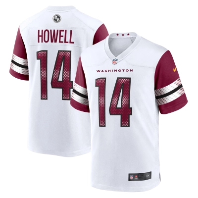 Men's Washington Commanders Sam Howell White Team Game Jersey 01