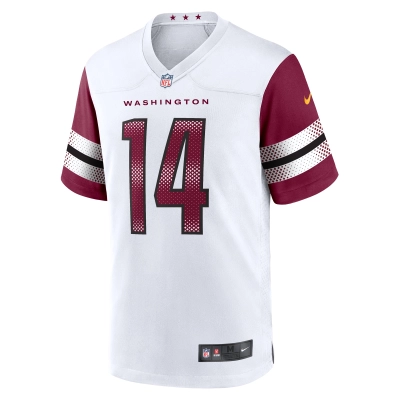 Men's Washington Commanders Sam Howell White Team Game Jersey 02
