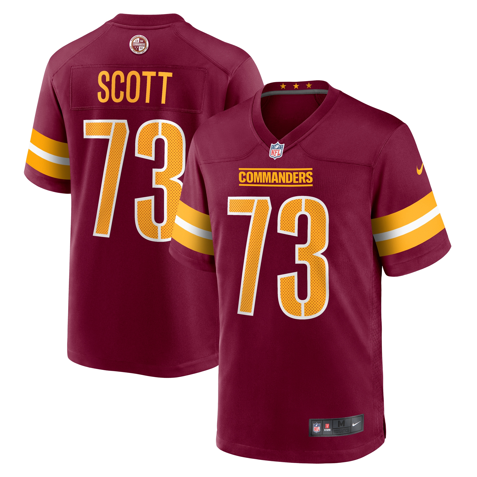 Men's Washington Commanders Trent Scott Burgundy Game Jersey