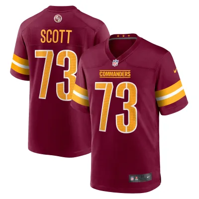 Men's Washington Commanders Trent Scott Burgundy Game Jersey 01