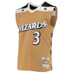 Men's Washington Wizards Caron Butler Gold 2001/02 Hardwood Classics Swingman Jersey
