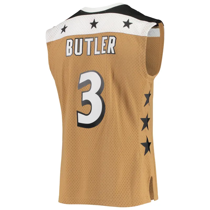 Men's Washington Wizards Caron Butler Gold 2001/02 Hardwood Classics Swingman Jersey