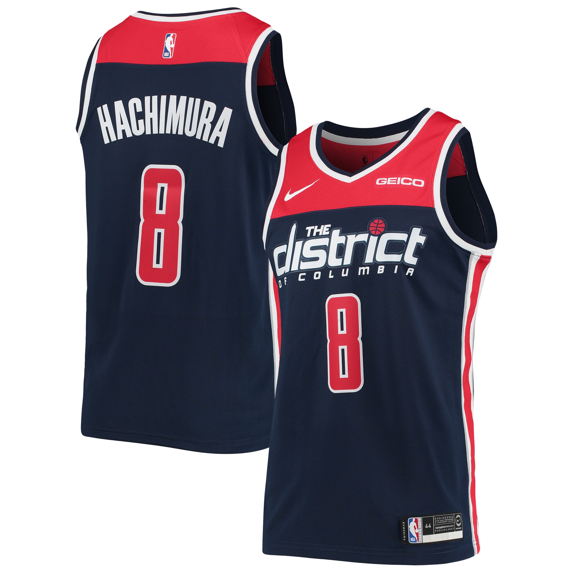 Men's Washington Wizards Rui Hachimura Navy Swingman Jersey - Icon Edition
