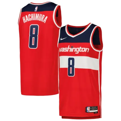 Men's Washington Wizards Rui Hachimura Red Swingman Jersey 01