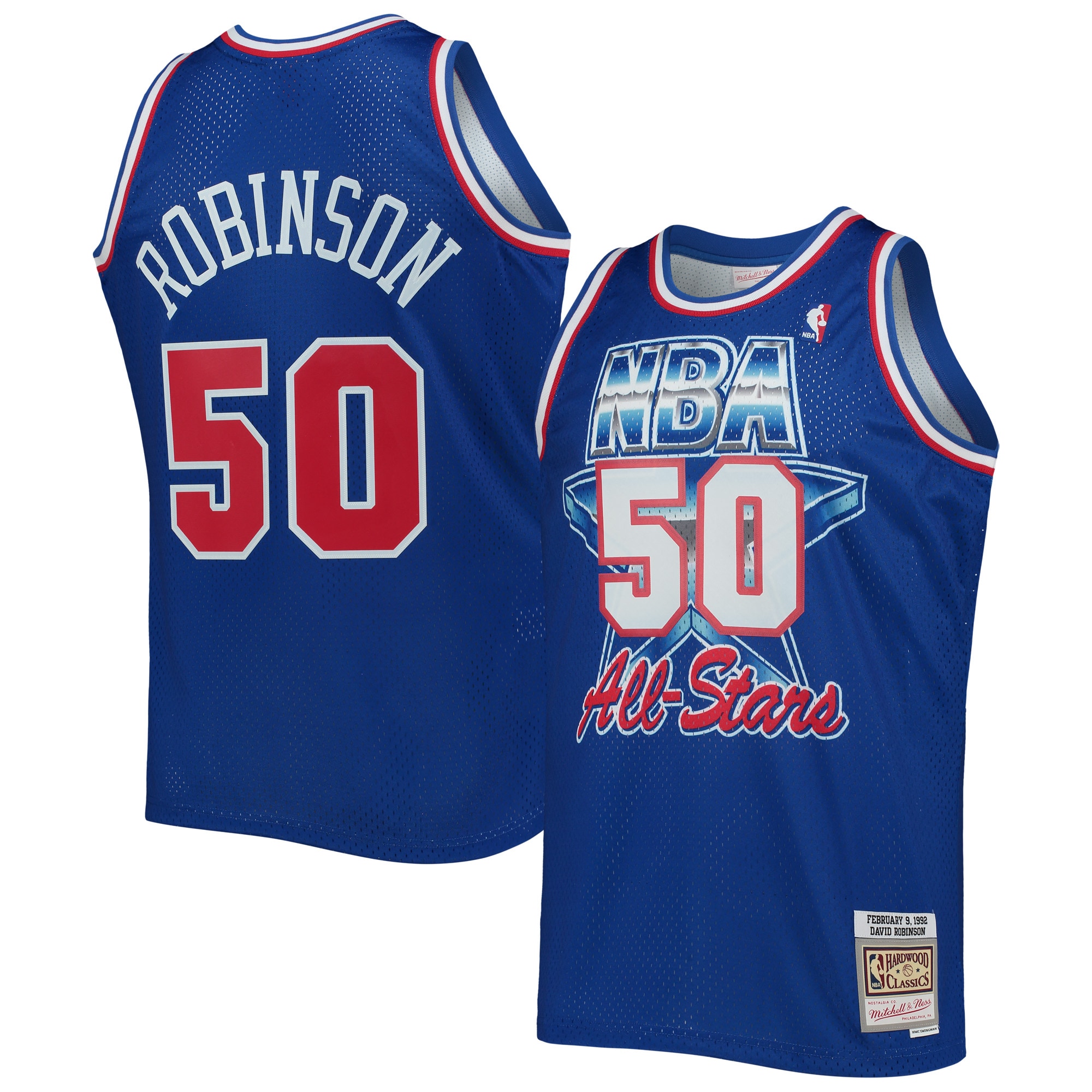 Men's Western Conference David Robinson Royal Hardwood Classics 1992 NBA All-Star Game Swingman Jersey