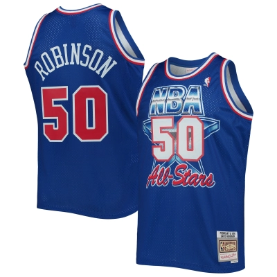 Men's Western Conference David Robinson Royal Hardwood Classics 1992 NBA All-Star Game Swingman Jersey 01