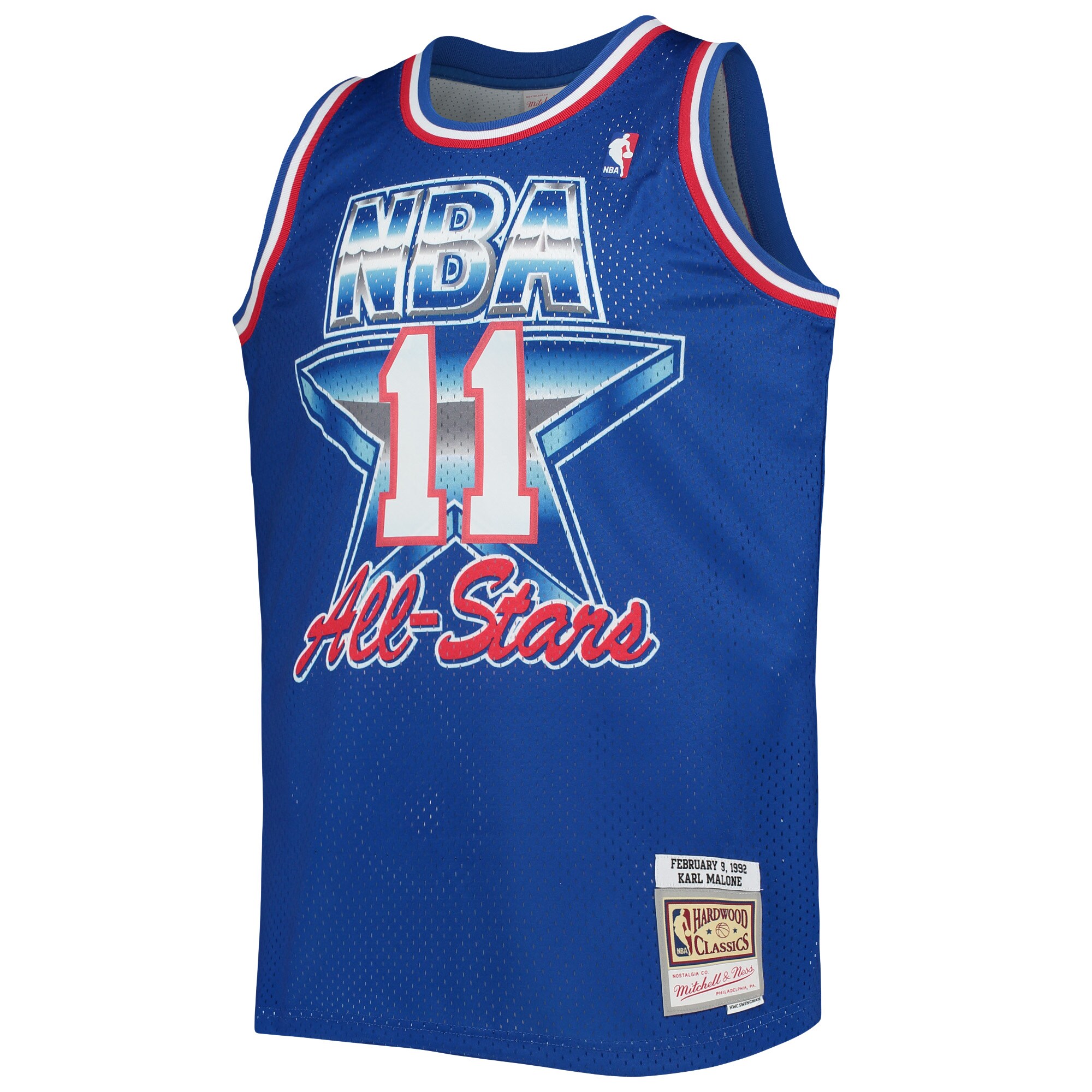Men's Western Conference Karl Malone Royal Hardwood Classics 1992 NBA All-Star Game Swingman Jersey