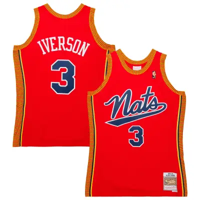 Men'sPhiladelphia 76ers Red 2004/05 Hardwood Classics Swingman Jersey 01